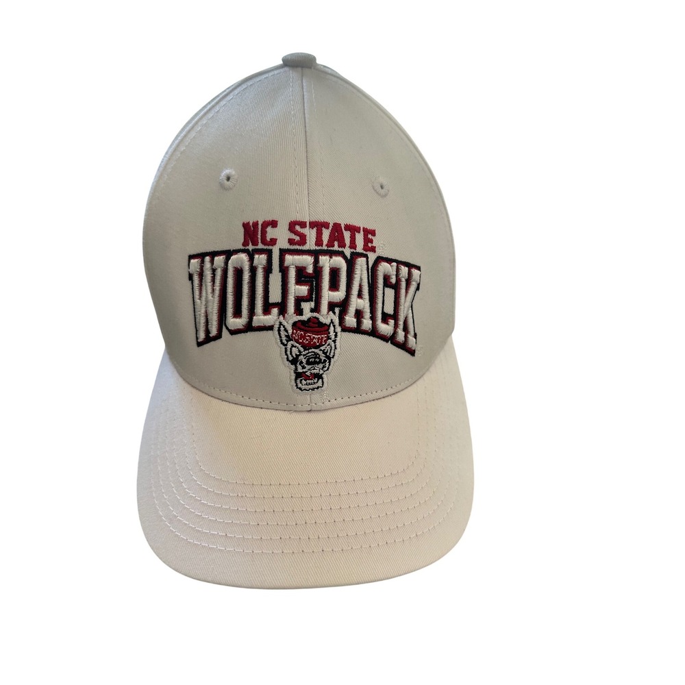 Unbranded Hat Unisex‎ OS White NC State Wolfpack Snapback NCAA Cap Embroidered